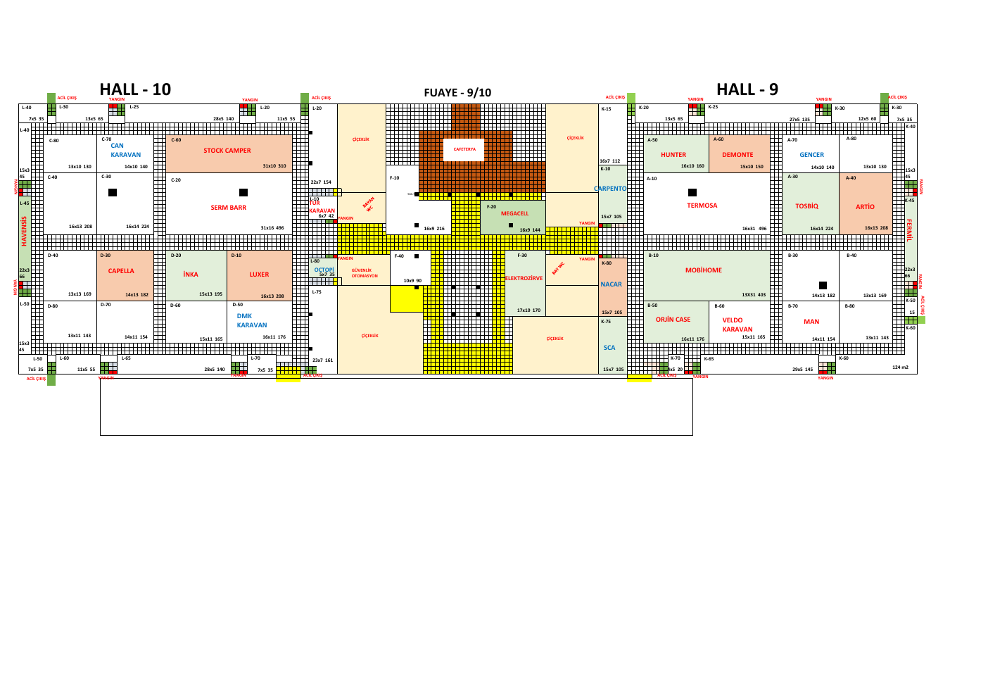 İstanbul Karavan Fuarı 2026 İFM salon planı